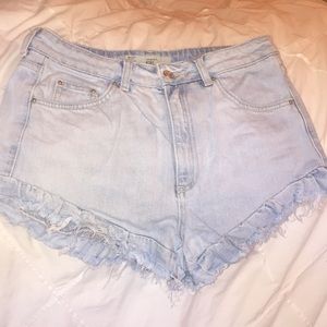 TOPSHOP moto denim shorts